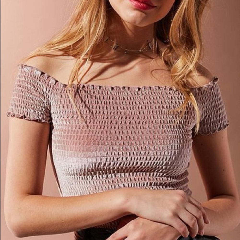 •Urban Outfitters• off the shoulder smocked top